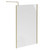 Colore Brushed Brass 1850mm x 1400mm 8mm Walk In Clear Glass Shower Screen including Wall Channel with End Profile and Support Bar Left Hand View