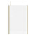 Colore Brushed Brass 1850mm x 1200mm 8mm Walk In Clear Glass Shower Screen including Wall Channel with End Profile and Support Bar View From the Front