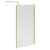 Colore Brushed Brass 1850mm x 1200mm 8mm Walk In Clear Glass Shower Screen including Wall Channel with End Profile and Support Bar Left Hand View