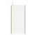 Colore Brushed Brass 1850mm x 900mm 8mm Walk In Clear Glass Shower Screen including Wall Channel with End Profile and Support Bar View From the Front