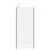 Colore Brushed Brass 1850mm x 800mm 8mm Walk In Clear Glass Shower Screen including Wall Channel with End Profile and Support Bar View From the Front