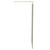 Colore Brushed Brass 1850mm x 800mm 8mm Walk In Clear Glass Shower Screen including Wall Channel with End Profile and Support Bar View From the Side