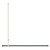 Colore Brushed Brass 1850mm x 800mm 8mm Walk In Clear Glass Shower Screen including Wall Channel with End Profile and Support Bar Top View From Above