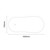 Kensington Black 1550mm x 720mm Single Ended Freestanding Slipper Bath with Matt Black Claw Feet Dimensions thumbnail