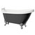 Kensington Black 1550mm x 720mm Single Ended Freestanding Slipper Bath with Polished Chrome Claw Feet Right Hand Side View