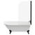 Oxford 1700mm x 750mm Right Hand Single Ended Freestanding Shower Bath with Bath Screen and Matt Black Claw Feet View From the Front