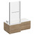 Loire 1700mm Left Hand L Shaped Shower Bath with Towel Rail Bath Screen and Bordalino Oak Front and End Bath Panel Left Hand View