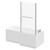 Loire 1700mm Right Hand L Shaped Shower Bath with Towel Rail Bath Screen and Gloss White Front and End Bath Panel Right Hand Side View