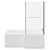Loire 1700mm Right Hand L Shaped Shower Bath with Towel Rail Bath Screen and Gloss White Front and End Bath Panel Front View