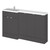 Hudson Reed Fusion Gloss Grey 1500mm Full Depth Combination 5 Door Vanity Storage Unit with Left Hand Basin - CBI917 Main Image