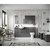 Hudson Reed Fusion Gloss Grey 1500mm Full Depth Combination 5 Door Vanity Storage Unit with Left Hand Basin - CBI917 Roomset