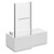 Loire 1700mm Left Hand L Shaped Shower Bath with Towel Rail Bath Screen and Gloss White Front and End Bath Panel Left Hand View