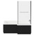 Loire 1700mm Right Hand L Shaped Shower Bath with Towel Rail Bath Screen and Nero Oak Front and End Bath Panel Front View