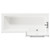 Loire 1700mm Right Hand L Shaped Shower Bath with Towel Rail Bath Screen and Nero Oak Front and End Bath Panel Top View