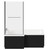 Loire 1700mm Left Hand L Shaped Shower Bath with Towel Rail Bath Screen and Nero Oak Front and End Bath Panel Front View