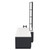 Loire 1700mm Right Hand L Shaped Shower Bath with Matt Black Bath Screen with Gloss Grey Front and End Bath Panel Side View