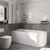 Arc 1700mm x 750mm Left Hand Curved Shower Bath with Bath Screen and Front Bath Panel Lifestyle Image thumbnail