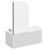 Arc 1700mm x 750mm Left Hand Curved Shower Bath with Bath Screen and Front Bath Panel Left Hand View thumbnail