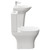 Jubilee 550mm Full Pedestal Basin and Open Back Toilet Suite Side View