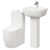 Darnley 530mm Full Pedestal Basin and Round Toilet Suite Right Hand Side View