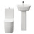 Darnley 530mm Full Pedestal Basin and Round Toilet Suite View From the Front