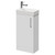 Napoli Compact Gloss White 400mm Floor Standing Vanity Unit with 1 Tap Hole Basin and Single Door with Polished Chrome Handle Right Hand View