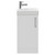 Napoli Compact Gloss White 400mm Floor Standing Vanity Unit with 1 Tap Hole Basin and Single Door with Polished Chrome Handle Front View