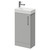 Napoli Compact Gloss Grey Pearl 400mm Floor Standing Vanity Unit with 1 Tap Hole Basin and Single Door with Polished Chrome Handle Right Hand View