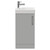 Napoli Compact Gloss Grey Pearl 400mm Floor Standing Vanity Unit with 1 Tap Hole Basin and Single Door with Polished Chrome Handle Front View