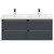 City Gloss Grey 1200mm Wall Mounted 4 Drawer Vanity Unit and Double Ceramic Basin with 1 Tap Hole View from the Front