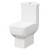 Tacoma Open Back Close Coupled Corner Toilet with Soft Close Toilet Seat Right Hand Side View