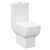 Tacoma Open Back Close Coupled Corner Toilet with Soft Close Toilet Seat Left Hand View