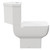 Tacoma Open Back Close Coupled Corner Toilet with Soft Close Toilet Seat View from the Side