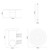 Colore Round Gunmetal Grey Concealed Triple Thermostatic Valve Mixer Shower Including 300mm Fixed Shower Head with Wall Arm and Shower Outlet Holder with Kit Dimensions thumbnail