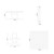 Cubix Polished Chrome Concealed Triple Thermostatic Valve Mixer Shower with Square Fixed Head and Body Jets Dimensions thumbnail