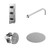 Circo Polished Chrome Concealed Triple Thermostatic Valve Mixer Shower with Round Fixed Head and Body Jets Left Hand View thumbnail