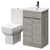 Alessio Molina Ash 500mm Vanity Unit and Toilet Suite including Open Back Toilet and Floor Standing Vanity Unit with 2 Doors and Gunmetal Grey Handles Right Hand View