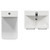 Alessio Gloss White 500mm Vanity Unit and Toilet Suite including Comfort Height Toilet and Floor Standing Vanity Unit with 2 Doors and Polished Chrome Handles Top View