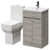 Alessio Molina Ash 500mm Vanity Unit and Toilet Suite including Comfort Height Toilet and Floor Standing Vanity Unit with 2 Doors and Gunmetal Grey Handles Right Hand View