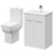 Alessio Gloss White 600mm Vanity Unit and Toilet Suite including Comfort Height Toilet and Floor Standing Vanity Unit with 2 Doors and Polished Chrome Handles Right Hand View