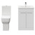 Alessio Gloss White 600mm Vanity Unit and Toilet Suite including Comfort Height Toilet and Floor Standing Vanity Unit with 2 Doors and Polished Chrome Handles Front View