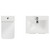 Alessio Gloss White 600mm Vanity Unit and Toilet Suite including Comfort Height Toilet and Floor Standing Vanity Unit with 2 Doors and Polished Chrome Handles Top View