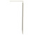 Colore Brushed Brass 1850mm x 700mm 8mm Walk In Clear Glass Shower Screen including Wall Channel with End Profile and Support Bar View From the Side