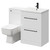 Napoli Gloss White 1100mm Vanity Unit Toilet Suite with 1 Tap Hole Basin and 2 Drawers with Matt Black Handles Right Hand View