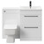 Napoli Gloss White 1100mm Vanity Unit Toilet Suite with 1 Tap Hole Basin and 2 Drawers with Matt Black Handles Front View
