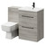 Napoli Molina Ash 1100mm Vanity Unit Toilet Suite with 1 Tap Hole Basin and 2 Drawers with Matt Black Handles Right Hand View