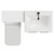 Napoli Gloss White 1100mm Vanity Unit Toilet Suite with 1 Tap Hole Basin and 2 Doors with Gunmetal Grey Handles Top View