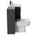 Napoli Gloss Grey 1100mm Vanity Unit Toilet Suite with 1 Tap Hole Basin and 2 Drawers with Matt Black Handles Side View