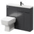 Napoli Combination Gloss Grey 1000mm Vanity Unit Toilet Suite with Slimline 1 Tap Hole Basin and 2 Doors with Matt Black Handles Right Hand Side View