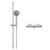 Rondi Polished Chrome Thermostatic Bar Valve Mixer Shower with Sark Shower Slide Rail Kit Front View